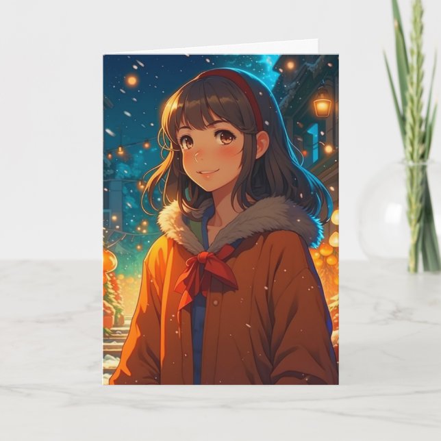 Ani-mazing Christmas Anime Pun Card (Front)