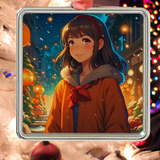 Ani-mazing Christmas Anime Pun Metal Tree Decoration (Creator Uploaded)