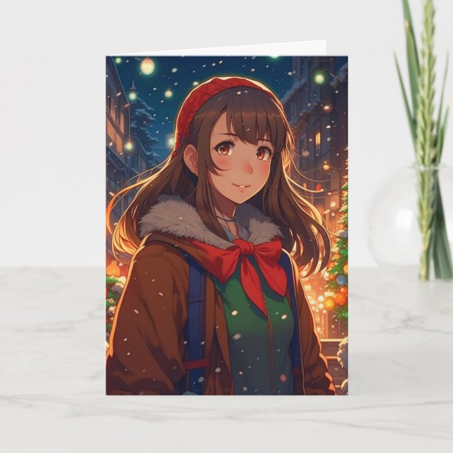 Ani-mazing Christmas | Winter Night Card (Front)
