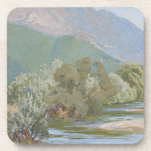 Aniene River Breathtaking Art Nouveau Landscape Coaster