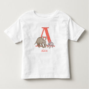 Animal ABC A is for aardvark T-shirt