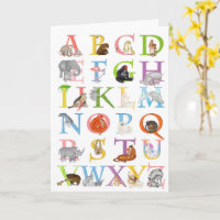 Animal ABC birthday card