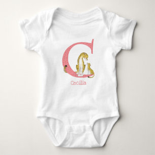 Animal ABC C is for cheetah baby bodysuit