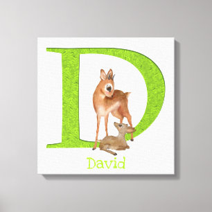 Animal ABC D is for dik-dik canvas print