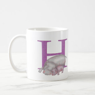 Animal ABC H is for hippo mug