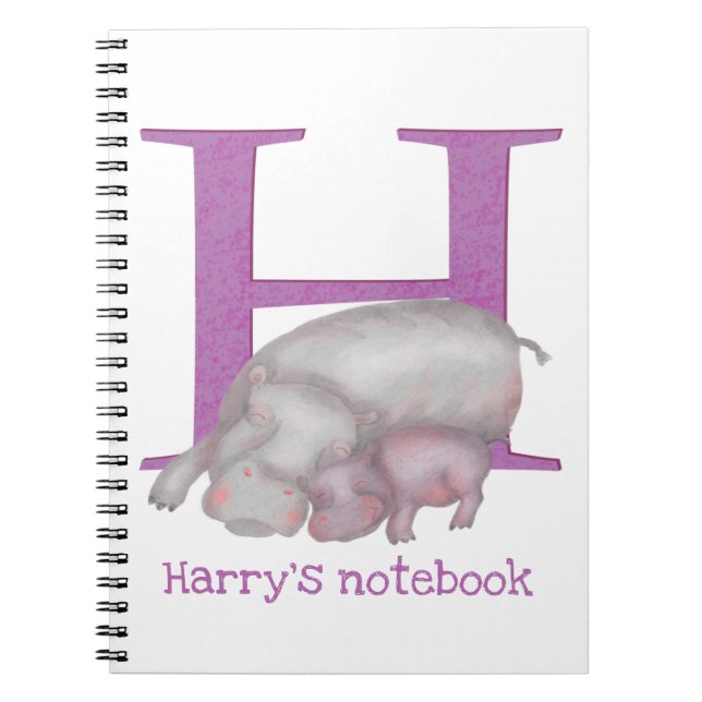 Animal ABC H is for hippo notebook (Front)