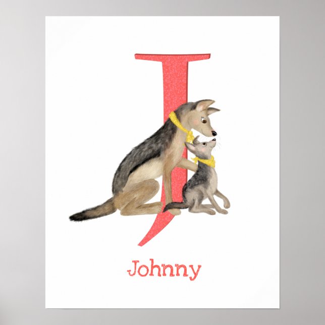 Animal ABC J is for jackal print (Front)