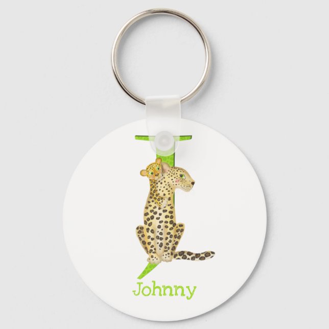Animal ABC J is for jaguar key ring (Front)