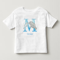 Animal ABC M is for manatee T-shirt