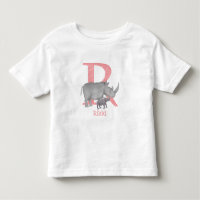 Animal ABC R is for rhino T-shirt
