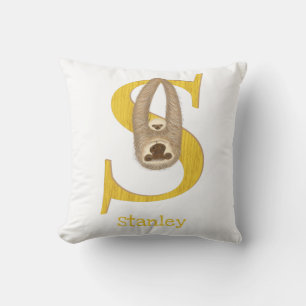 Animal ABC S is for sloth cushion
