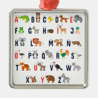 Animal ABCs - Alphabet Metal Tree Decoration