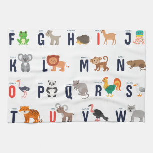 Animal ABCs - Alphabet Tea Towel