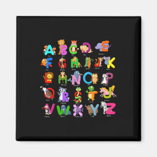 Animal Abcs Learning Kindergarten School Teacher Magnet