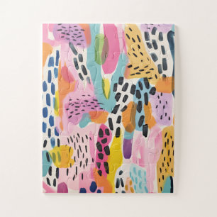 Animal Abstract Modern Retro Coloful Jigsaw Puzzle
