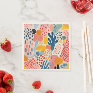 Animal Abstract Modern Retro Coloful Napkin