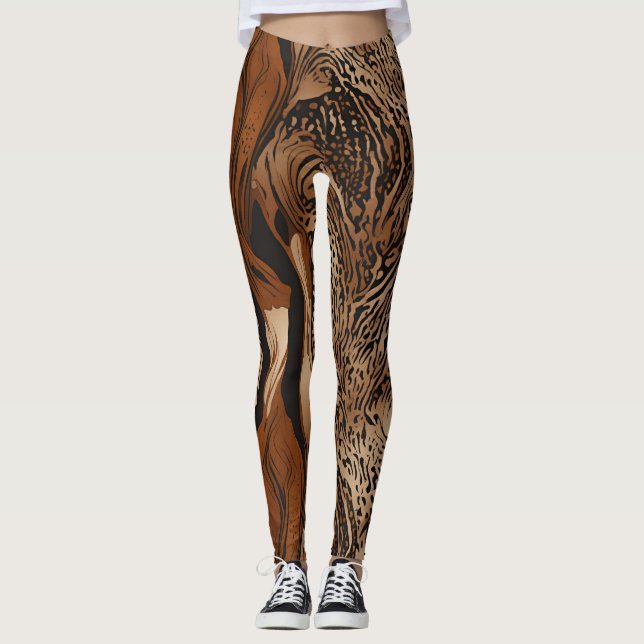 Animal Abstract Pattern Design 4 Leggings (Front)