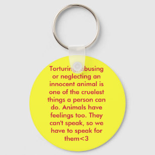 animal abuse key ring