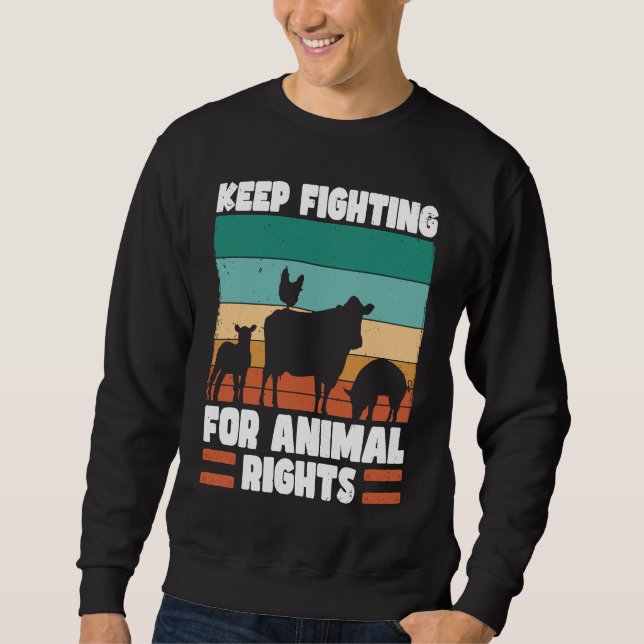 Animal Activist Rescue Animals Conservation Rights Sweatshirt (Front)