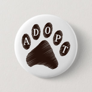Animal Adoption 6 Cm Round Badge
