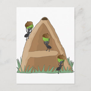Animal Alphabet Anthill Postcard