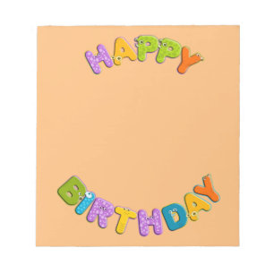 animal alphabet - birthday notepad