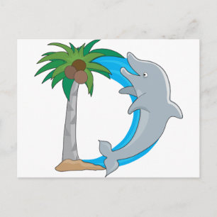 Animal Alphabet Dolphin Postcard