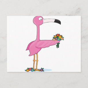 Animal Alphabet Flamingo Postcard