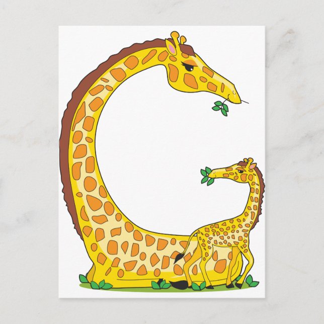animal alphabet G Postcard (Front)