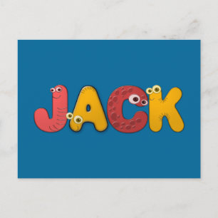 animal alphabet Jack Postcard