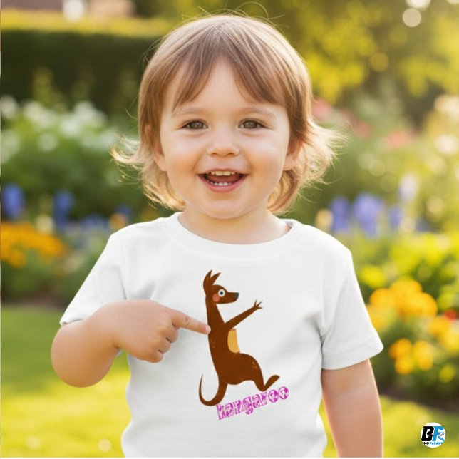 Animal Alphabet K For Kangaroo Baby T-Shirt (Creator Uploaded)