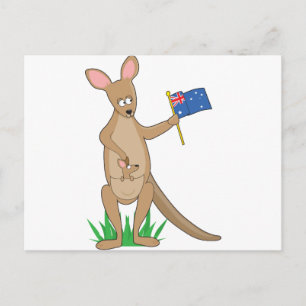 Animal Alphabet Kangaroo Postcard