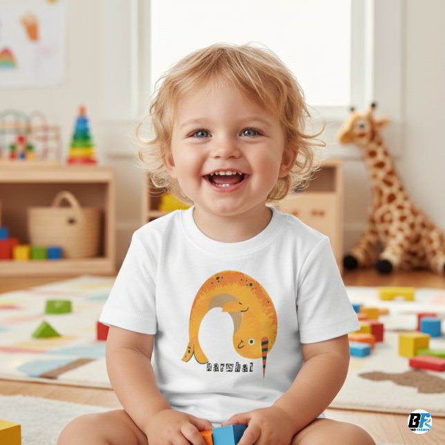 Animal Alphabet N For Narwhal Baby T-Shirt (Creator Uploaded)