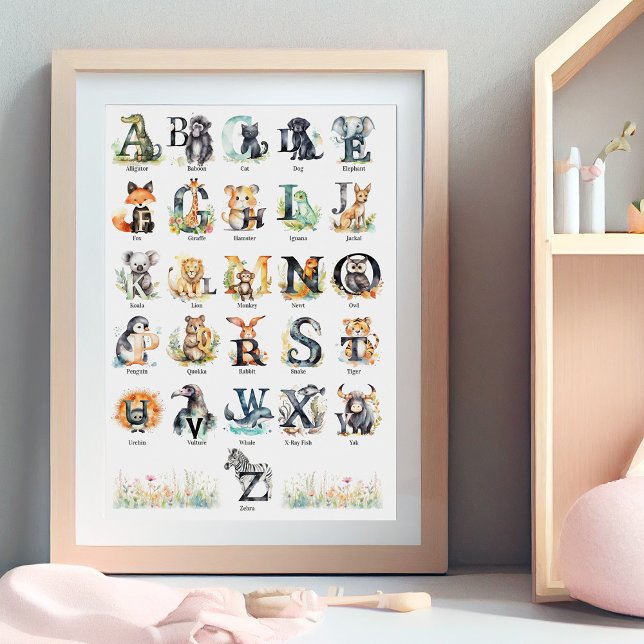 Animal Alphabet | Nursery Art Poster (Creator Uploaded)