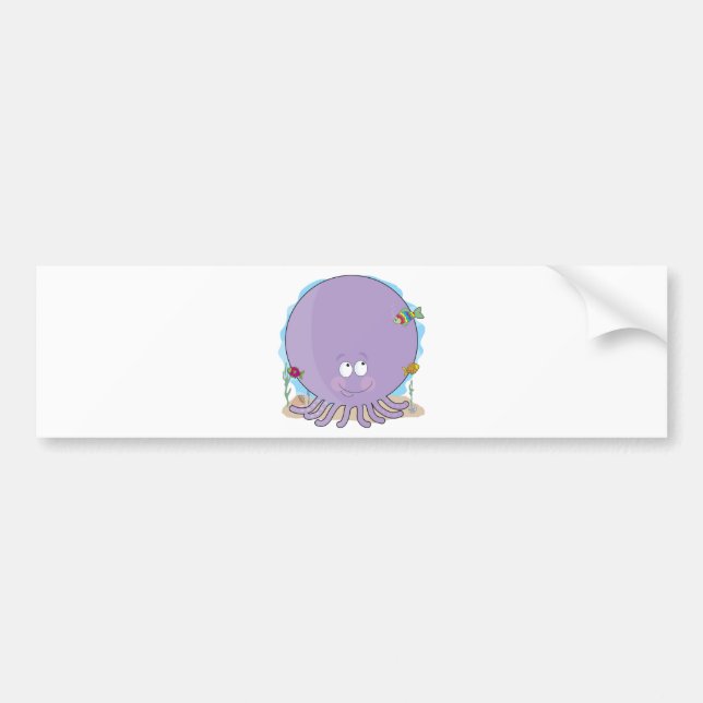 Animal Alphabet Octopus Bumper Sticker (Front)