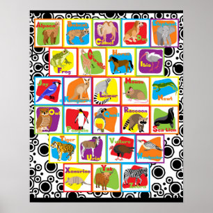 Animal Alphabet Poster