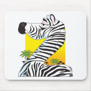 Animal Alphabet Zebra Mouse Pad