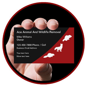 Animal And Wildlife Removal Business Cards