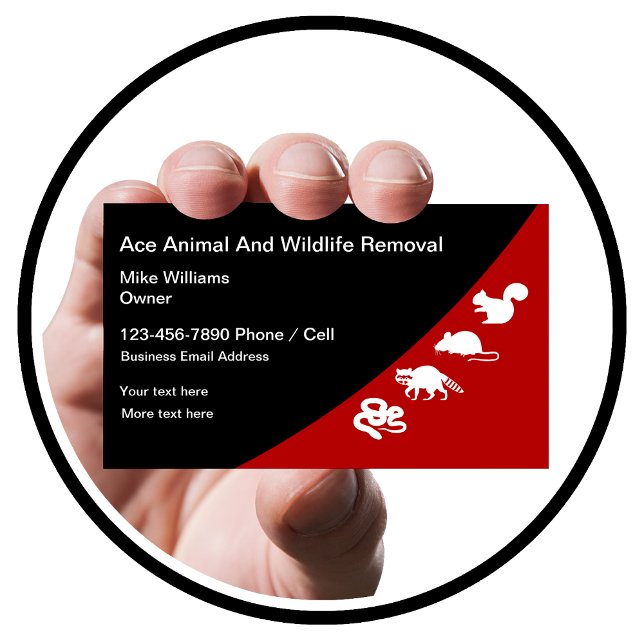 Animal And Wildlife Removal Services Business Card (Creator Uploaded)