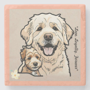 "Animal Angels" Stone Coaster