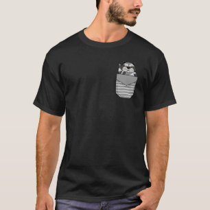 Animal Angry Raccoon In Pocket T-Shirt