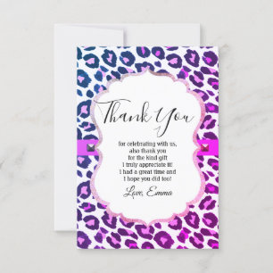 Animal, animal print, Leopard ,cheetah thank you Invitation