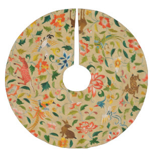 Animal Antique Horse Bird Deer Rabbit Brushed Polyester Tree Skirt