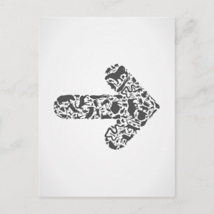 Animal arrow postcard