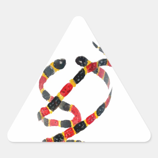 Animal Art Coral Snakes Modern Triangle Sticker (Front)