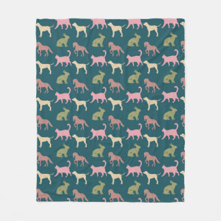 Animal Art Pattern Dog Colour Patterns Cartoon Dog Fleece Blanket