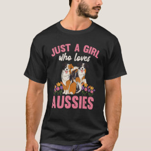 Animal Aussie Dog Lover Girls Women Cute Australia T-Shirt