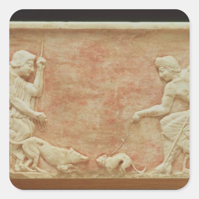 Animal baiting square sticker (Front)