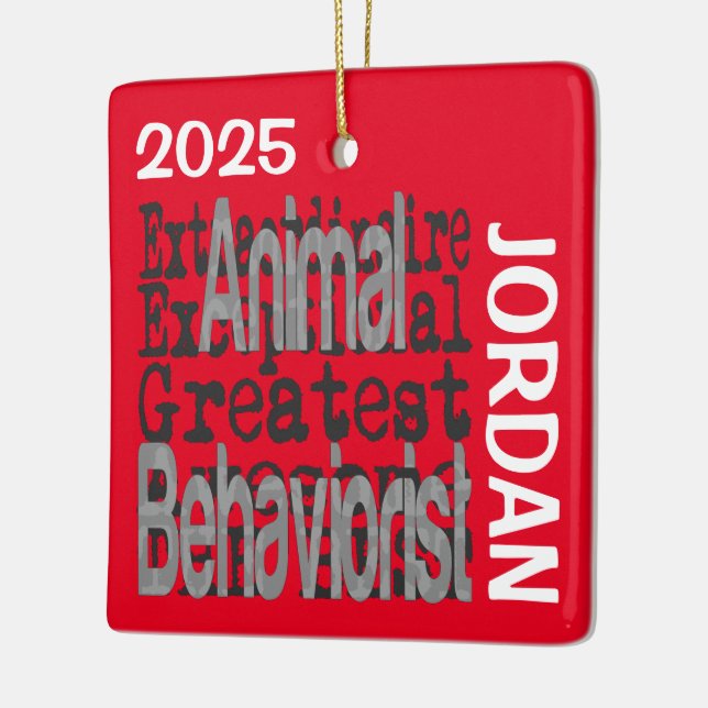 Animal Behaviorist Extraordinaire CUSTOM Ceramic Ornament (Left)