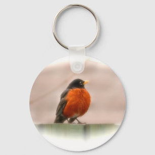 Animal Bird American Robin Key Ring
